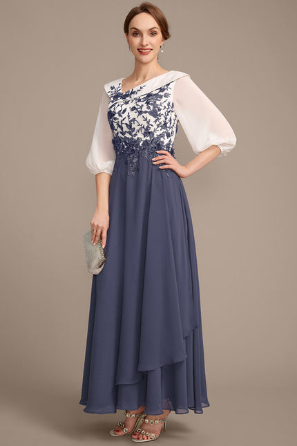 Robe Cérémonie Asymétrique Brodée - gallery 3