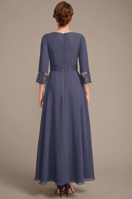 Robe Cérémonie Longue Élégante Bleu - gallery 3