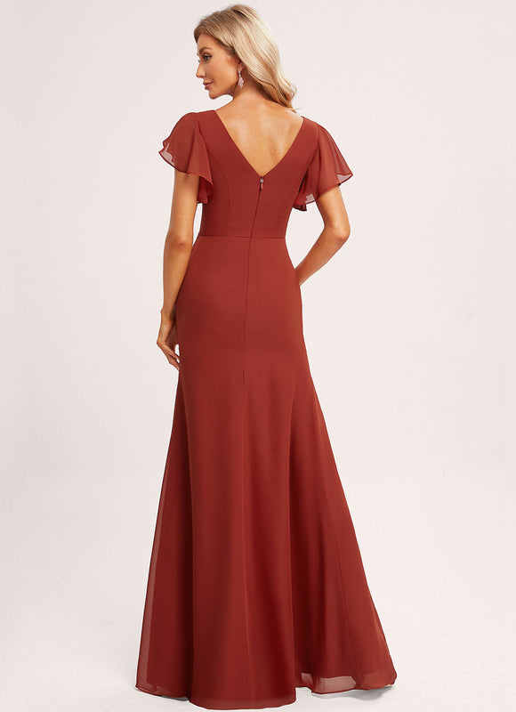 Robe Cérémonie Longue Volants Rose - gallery 3