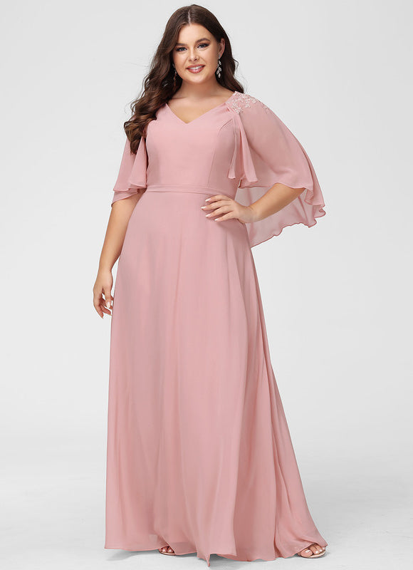 Robe Cérémonie Longue Rose Élégante - gallery 9