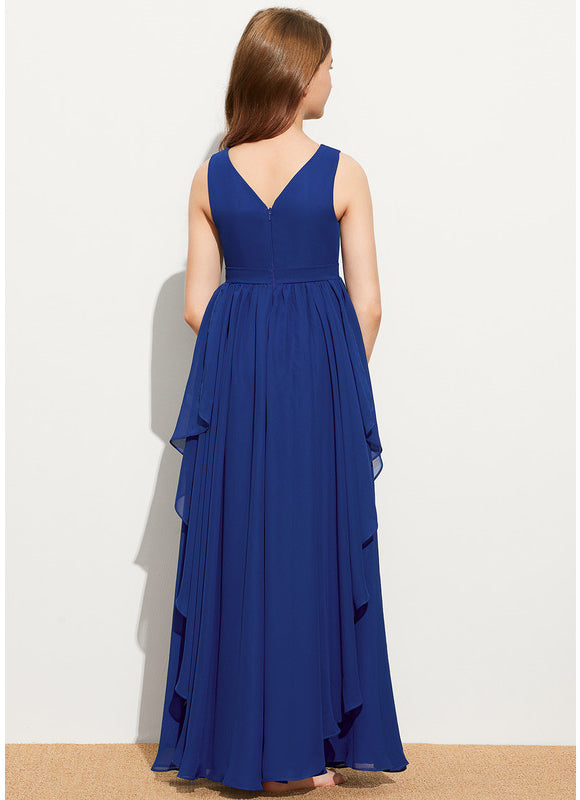 Robe Cérémonie Mousseline Bleu Pastel - gallery 4