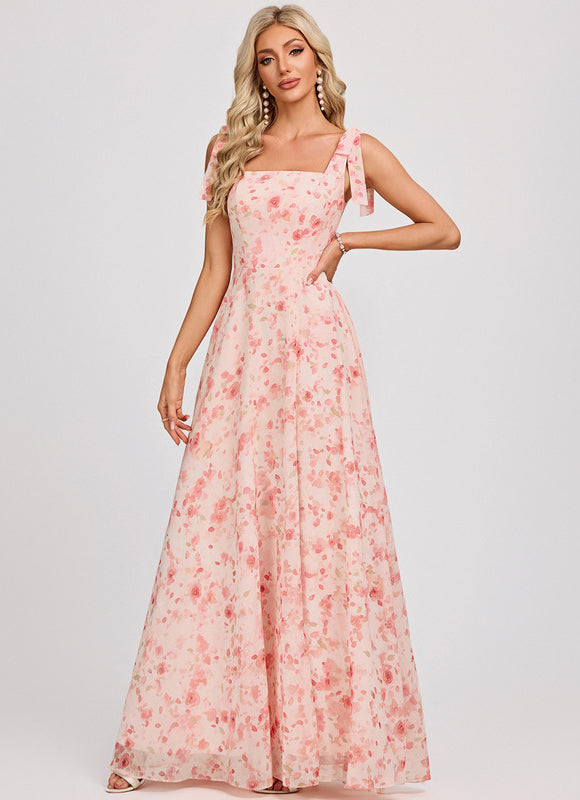 Robe Cérémonie Mousseline Verte - gallery 2