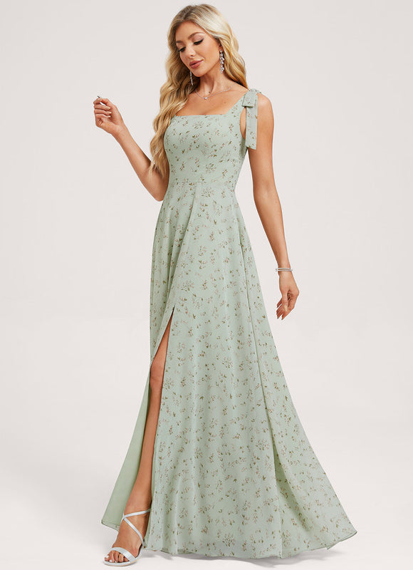 Robe Cérémonie Mousseline Verte - gallery 2