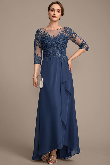 Robe Cérémonie Élégance Marine Scintillante