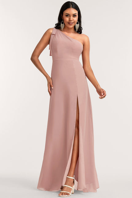 Robe Cérémonie Mousseline Rose Pâle