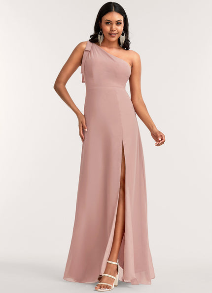 Robe Cérémonie Mousseline Rose Pâle