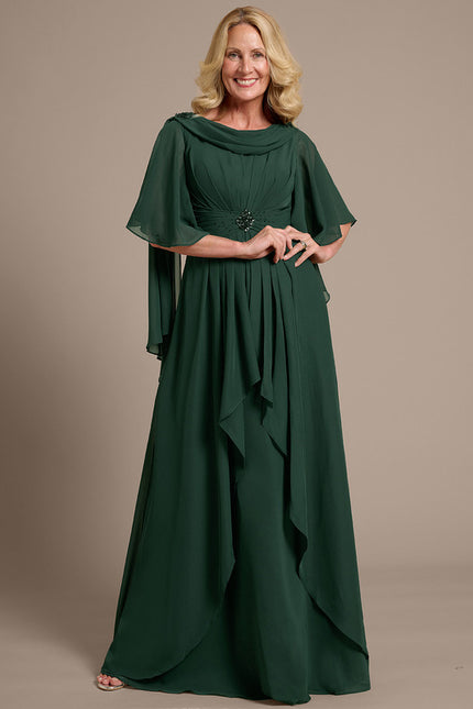 Robe Cérémonie Mousseline Émeraude - gallery 2