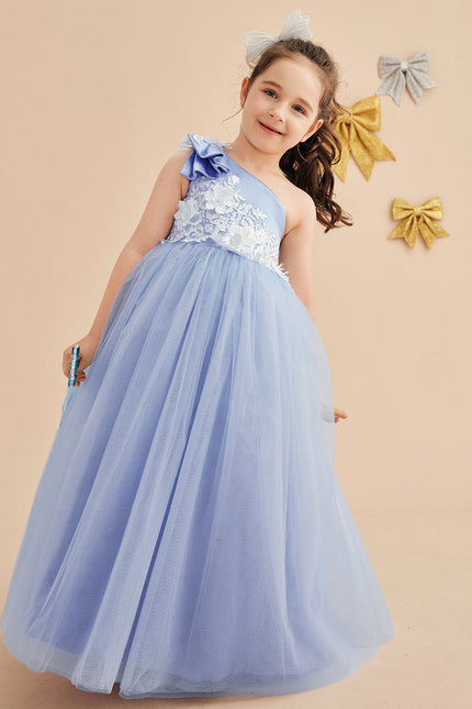 Robe Cérémonie Bleu Pastel Élégant - gallery 2