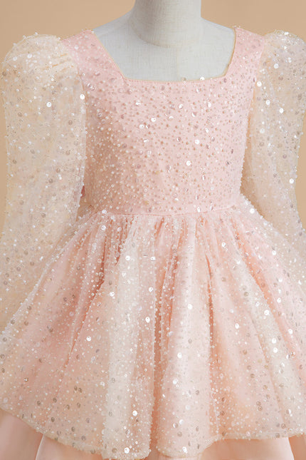 Robe Cérémonie Pailletée Rose - gallery 2