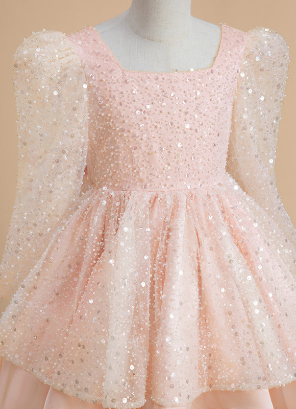 Robe Cérémonie Pailletée Rose - gallery 2