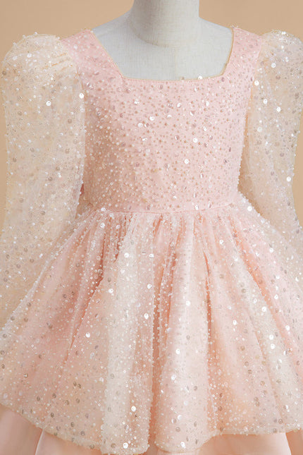 Robe Cérémonie Pailletée Rose - gallery 2