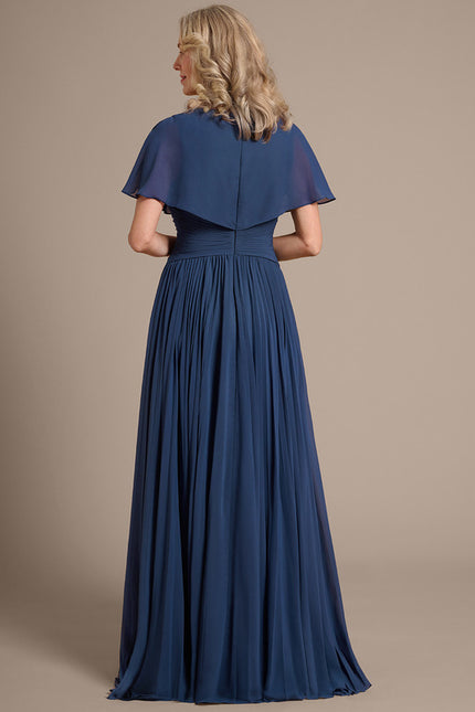 Robe Cérémonie Fluide Bleu Nuit - gallery 6