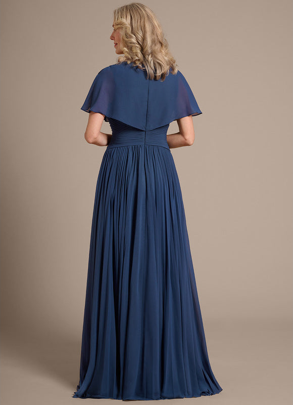 Robe Cérémonie Fluide Bleu Nuit - gallery 6