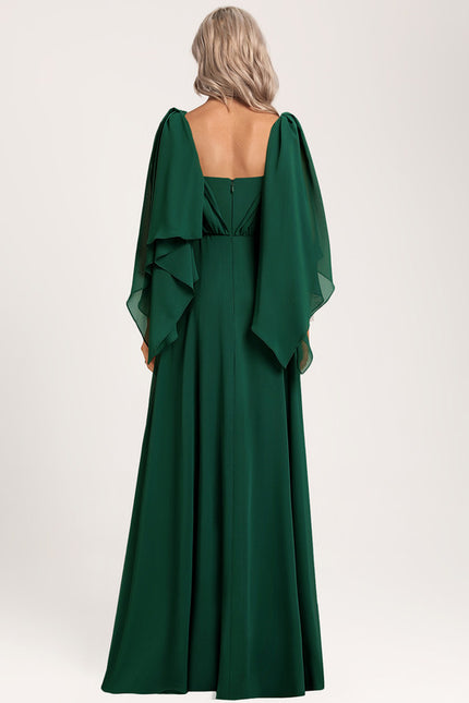 Robe Cérémonie Chic Émeraude Flottante - gallery 4
