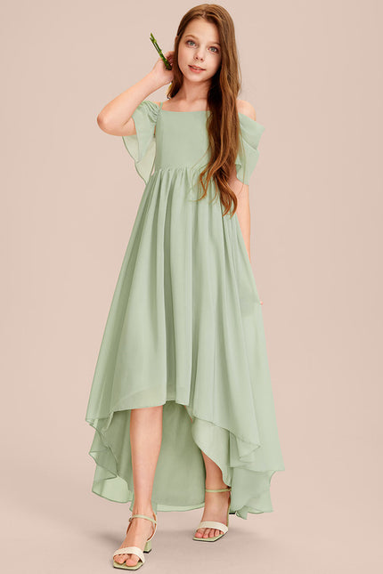 Robe Cérémonie Mousseline Vert Tendre - gallery 3