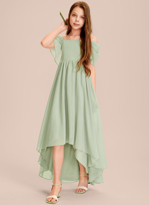 Robe Cérémonie Mousseline Vert Tendre - gallery 3