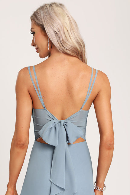 Robe Cérémonie Longue Volants Rose - gallery 3