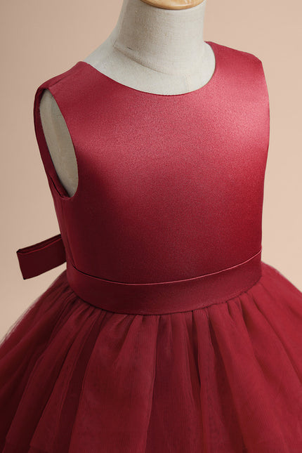 Robe Cérémonie Rouge Tulle Élégant - gallery 6