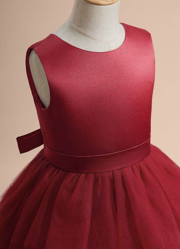 Robe Cérémonie Rouge Tulle Élégant - gallery 6