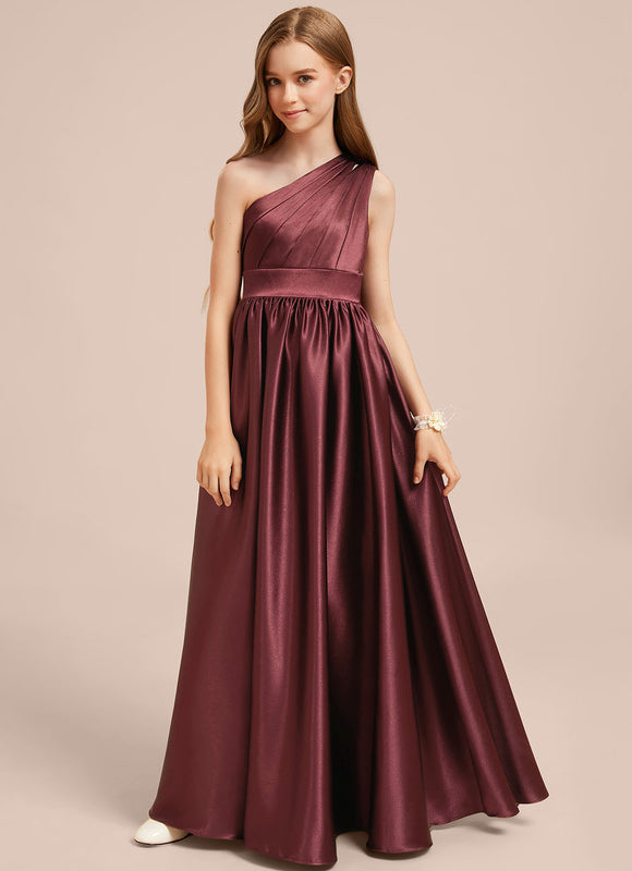 Robe Cérémonie Satin Bordeaux Élégante - gallery 4