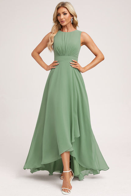 Robe Cérémonie Asymétrique Verte