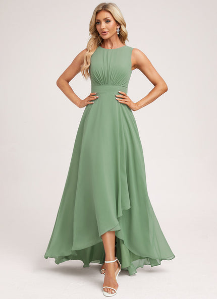 Robe Cérémonie Asymétrique Verte