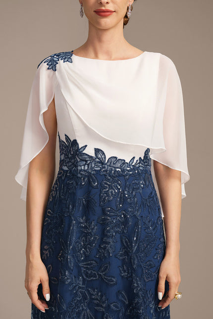 Robe Cérémonie Longue Marine Brodée - gallery 6