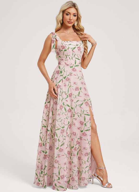 Robe Cérémonie Mousseline Verte - gallery 3