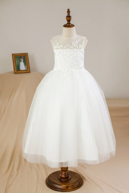 Robe Cérémonie Nuptiale Enfant Satinée