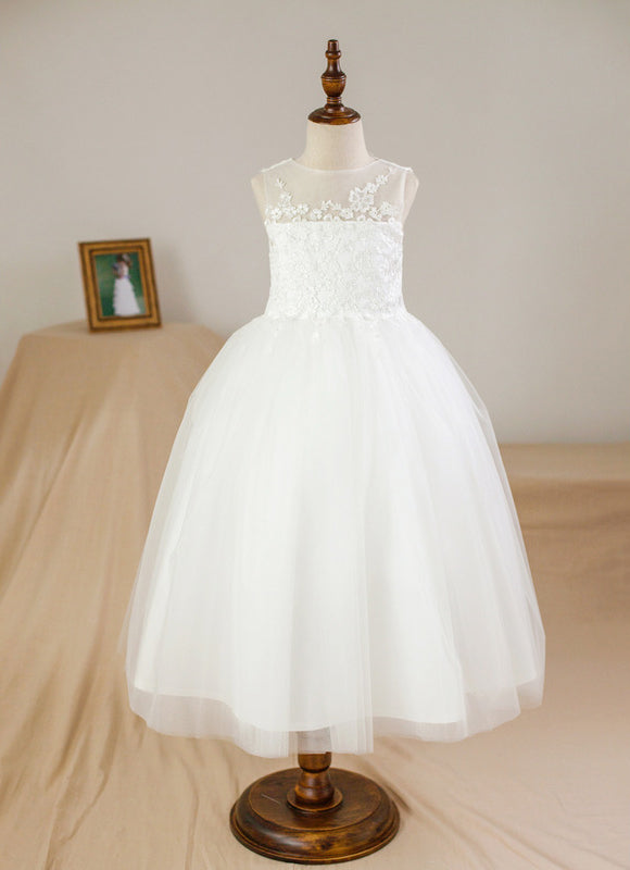 Robe Cérémonie Nuptiale Enfant Satinée