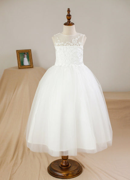 Robe Cérémonie Nuptiale Enfant Satinée