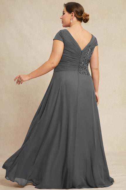 Robe Cérémonie Gris Perle Élégante - gallery 9