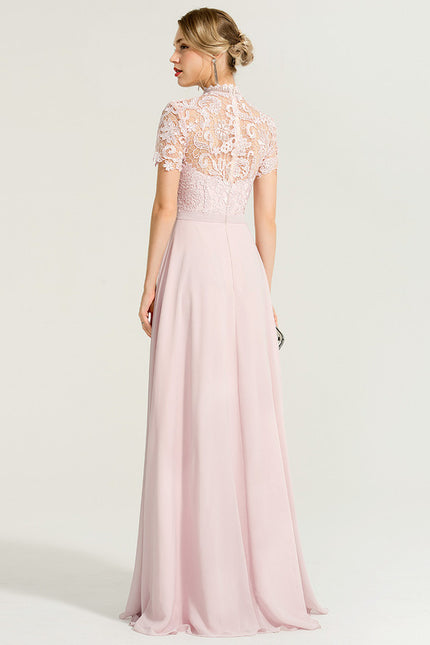Robe Cérémonie Col Montant Chic - gallery 2