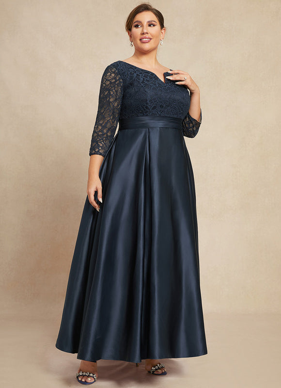 Robe Cérémonie Bleu Marine Satinée - gallery 7
