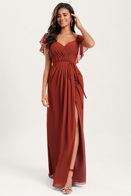 Robe Cérémonie Longue Volants Rose - gallery 3