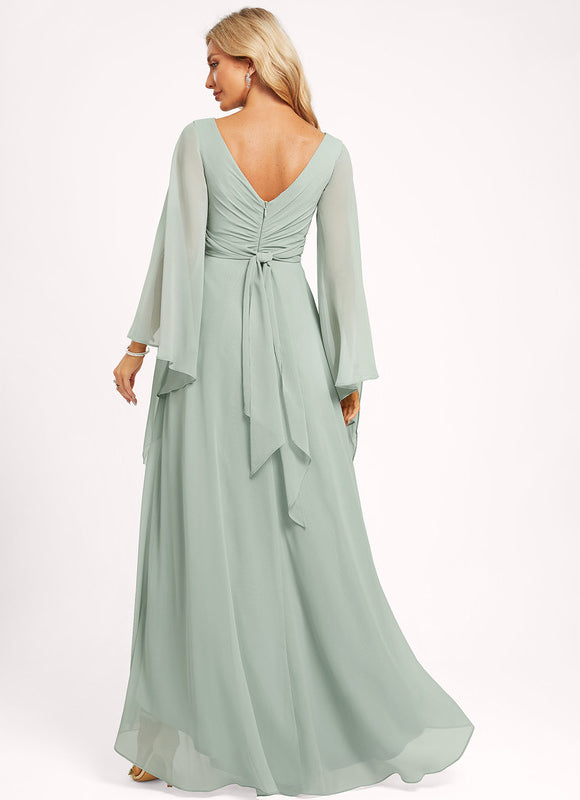 Robe Cérémonie Fluide Marine Élégante - gallery 1