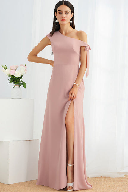 Robe Cérémonie Mousseline Rose Pâle - gallery 1