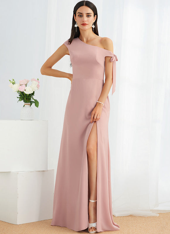 Robe Cérémonie Mousseline Rose Pâle - gallery 1