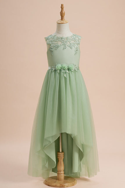 Robe Cérémonie Vert Pastel Élégant - gallery 1