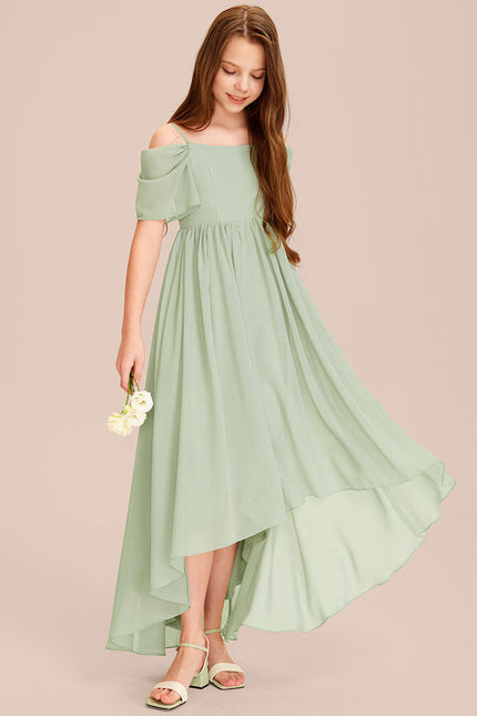Robe Cérémonie Mousseline Vert Tendre - gallery 6