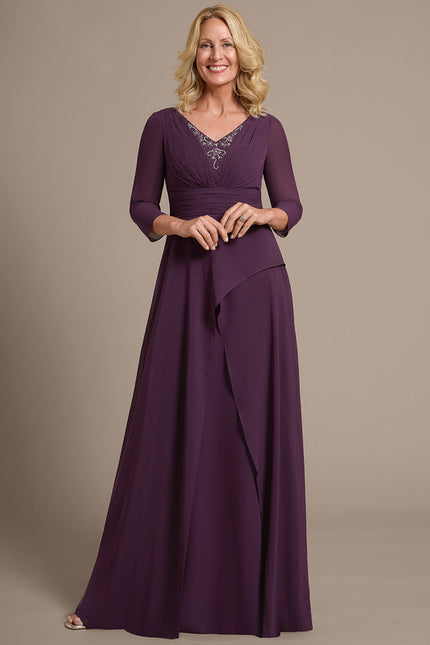 Robe Cérémonie Violette Fluide