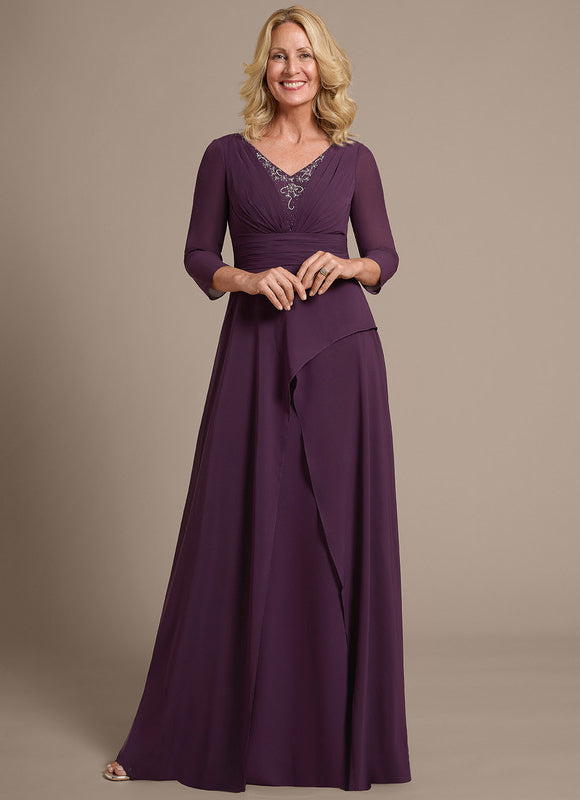 Robe Cérémonie Violette Fluide