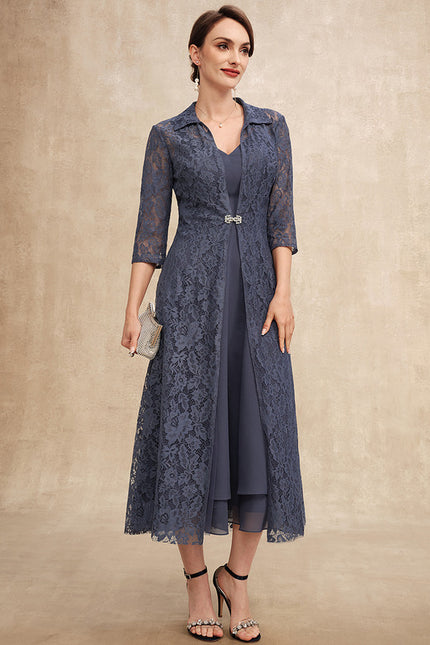 Robe Cérémonie Chic Matériel Dentelle