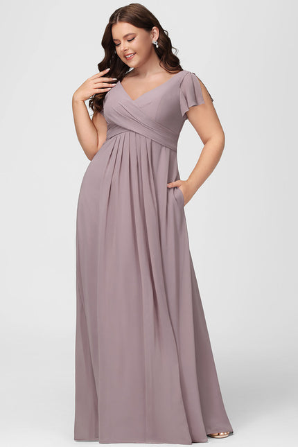 Robe Cérémonie Longue Volants Rose - gallery 9