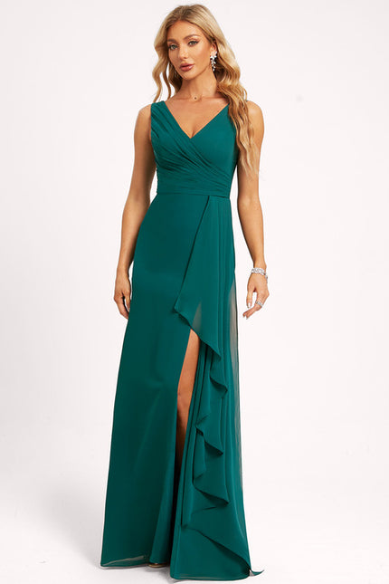 Robe Cérémonie Longue Volants Rose - gallery 3