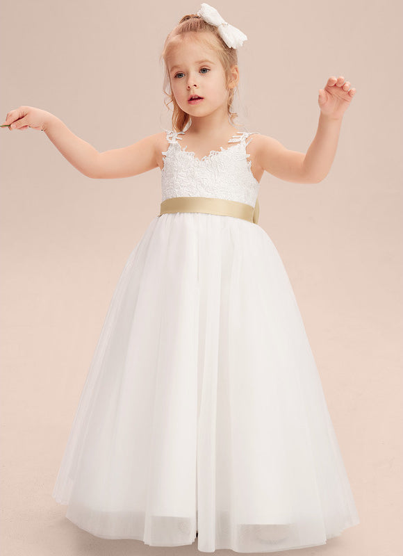 Robe Cérémonie Tulle Ivoire Nœud - gallery 2