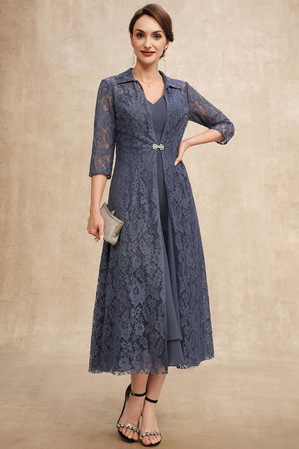 Robe Cérémonie Chic Matériel Dentelle - gallery 2
