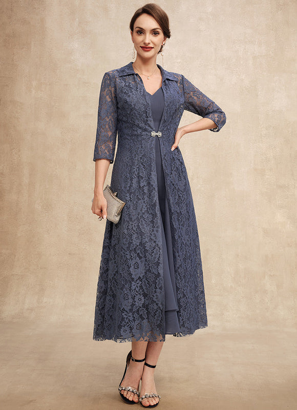 Robe Cérémonie Chic Matériel Dentelle - gallery 2