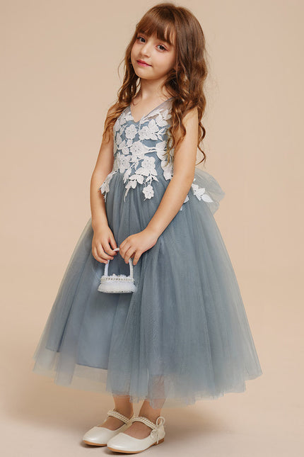 Robe Cérémonie Tulle Bleu Pâle - gallery 9