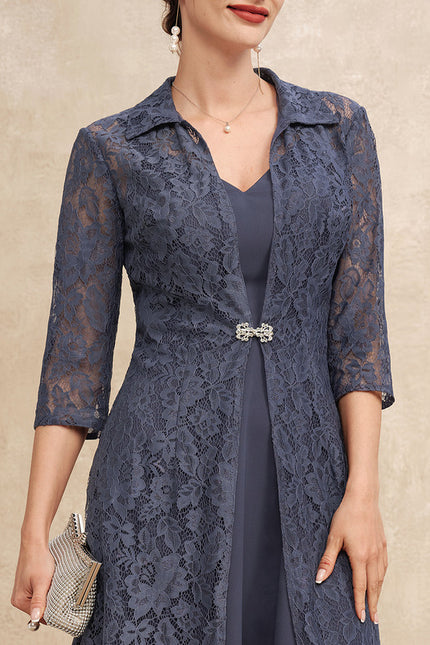 Robe Cérémonie Chic Matériel Dentelle - gallery 8